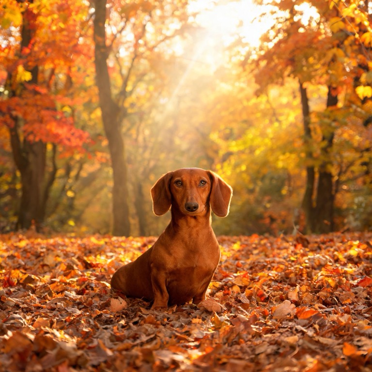 Autumn woods — AI pet portrait template