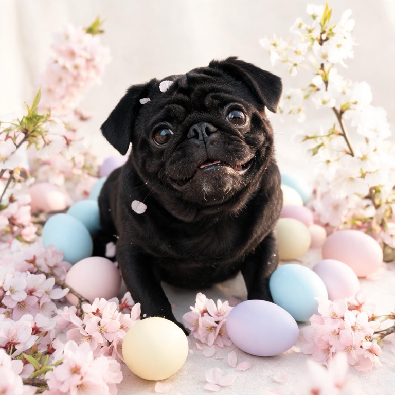 Spring eggs — AI pet portrait template