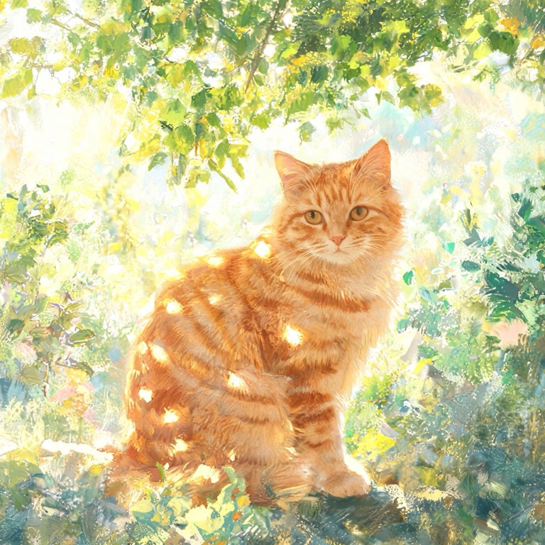 Garden light — AI pet portrait template
