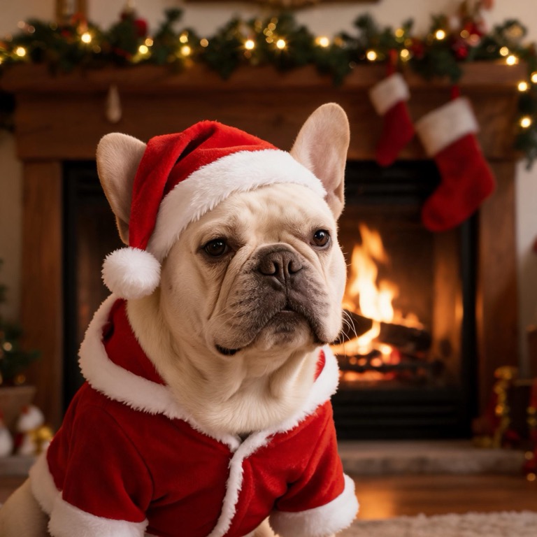 Santa paws — AI pet portrait template
