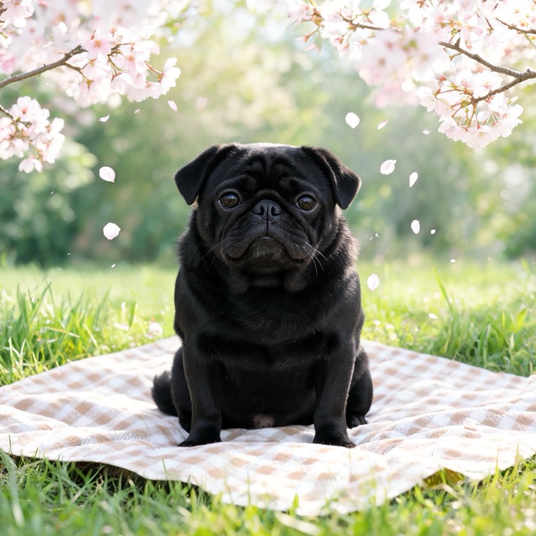Spring picnic — AI pet portrait template